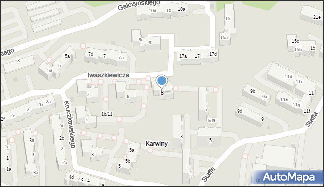 Gdynia, Iwaszkiewicza Jarosława, 8, mapa Gdyni