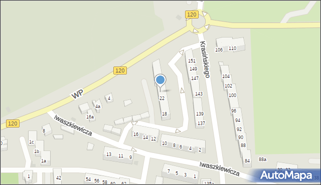 Gryfino, Iwaszkiewicza Jarosława, 24, mapa Gryfino