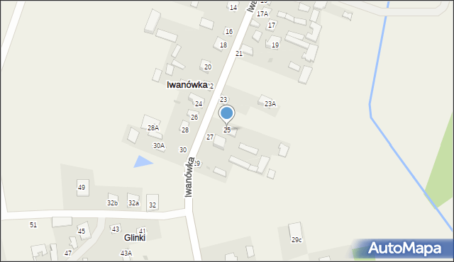 Iwanówka, Iwanówka, 25, mapa Iwanówka