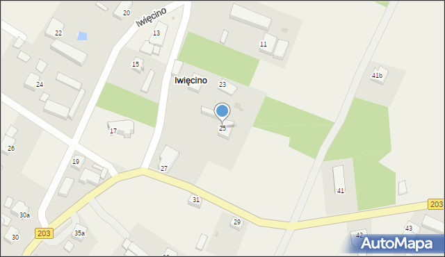 Iwięcino, Iwięcino, 25, mapa Iwięcino