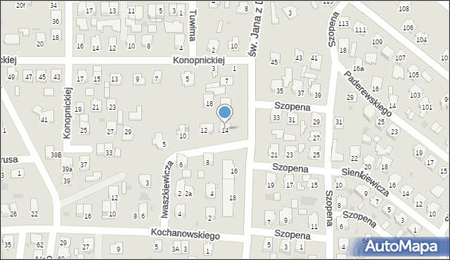 Leżajsk, Iwaszkiewicza Jarosława, 14, mapa Leżajsk