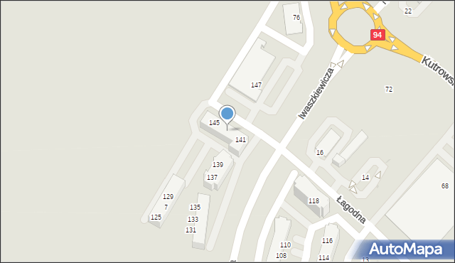 Oława, Iwaszkiewicza Jarosława, 143, mapa Oława