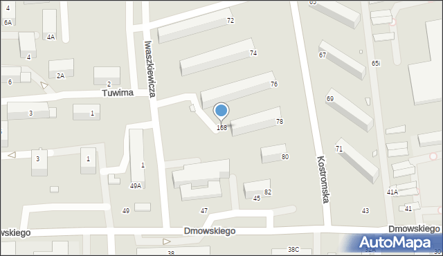 Piotrków Trybunalski, Iwaszkiewicza Jarosława, 168, mapa Piotrków Trybunalski