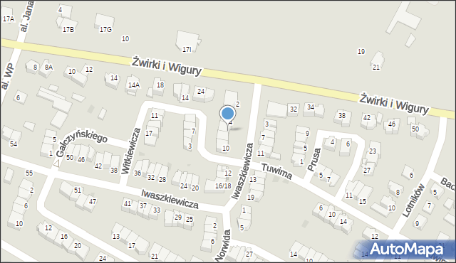 Przasnysz, Iwaszkiewicza Jarosława, 6, mapa Przasnysz