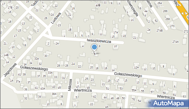 Radom, Iwaszkiewicza Jarosława, 6, mapa Radomia