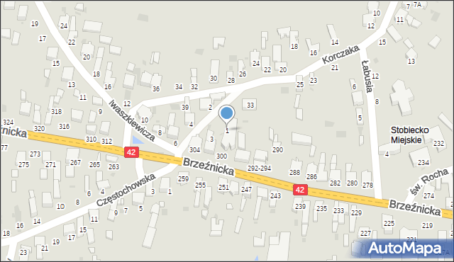 Radomsko, Iwaszkiewicza Jarosława, 1, mapa Radomsko