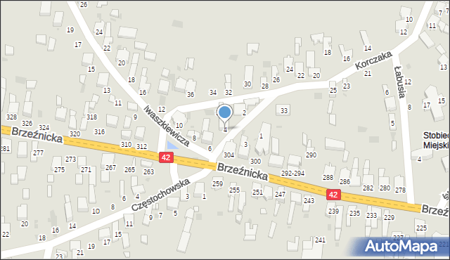 Radomsko, Iwaszkiewicza Jarosława, 4, mapa Radomsko