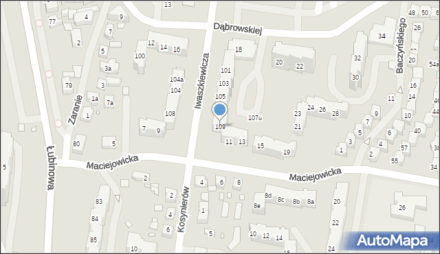 Szczecin, Iwaszkiewicza Jarosława, 109, mapa Szczecina