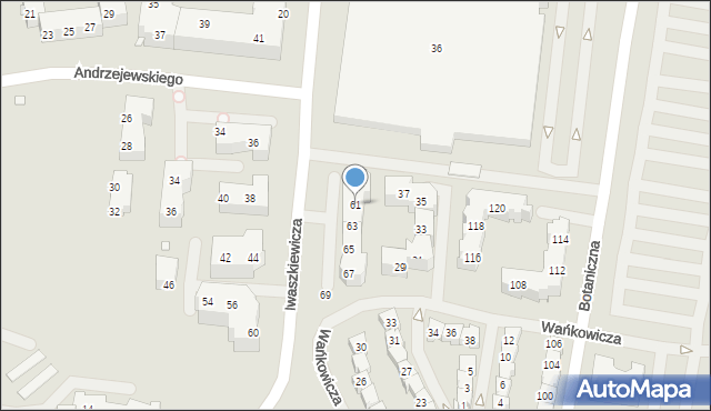 Szczecin, Iwaszkiewicza Jarosława, 61, mapa Szczecina