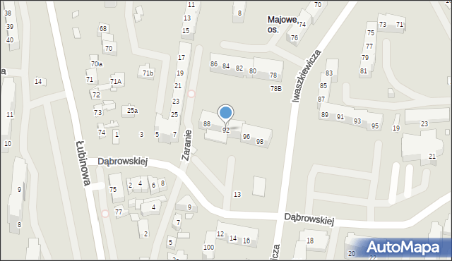 Szczecin, Iwaszkiewicza Jarosława, 92, mapa Szczecina