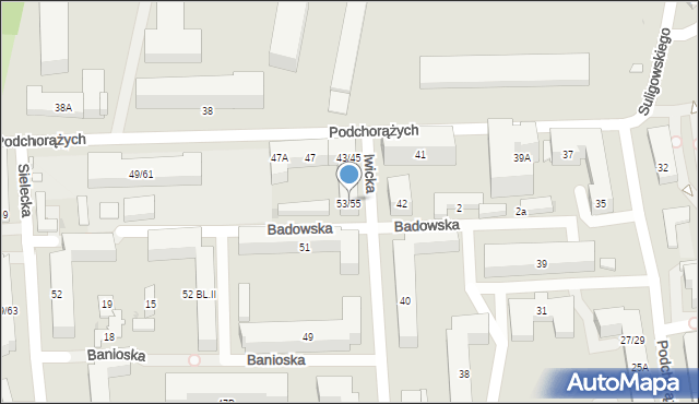Warszawa, Iwicka, 53/55, mapa Warszawy