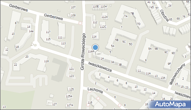 Wrocław, Iwaszkiewicza Jarosława, 1, mapa Wrocławia