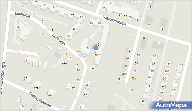 Wrocław, Iwaszkiewicza Jarosława, 26, mapa Wrocławia