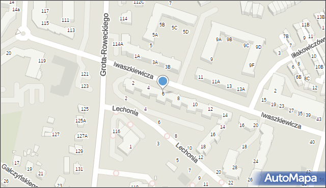 Wrocław, Iwaszkiewicza Jarosława, 6, mapa Wrocławia