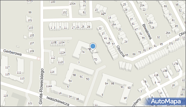 Wrocław, Iwaszkiewicza Jarosława, 7C, mapa Wrocławia