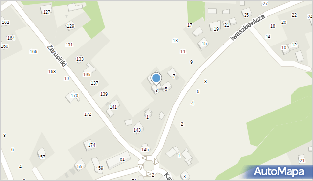 Zakliczyn, Iwaszkiewicza Wacława, 3, mapa Zakliczyn