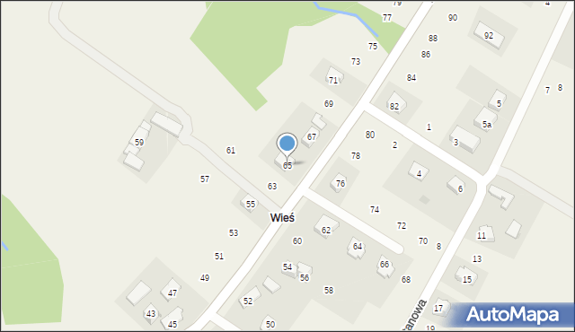 Zakliczyn, Iwaszkiewicza Wacława, 65, mapa Zakliczyn