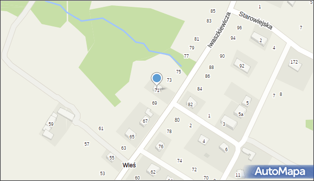 Zakliczyn, Iwaszkiewicza Wacława, 71, mapa Zakliczyn