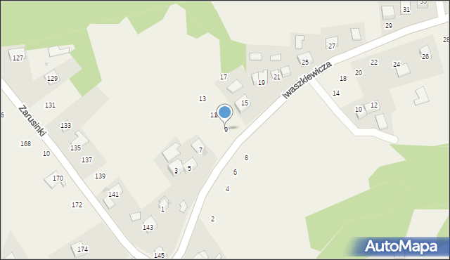 Zakliczyn, Iwaszkiewicza Wacława, 9, mapa Zakliczyn