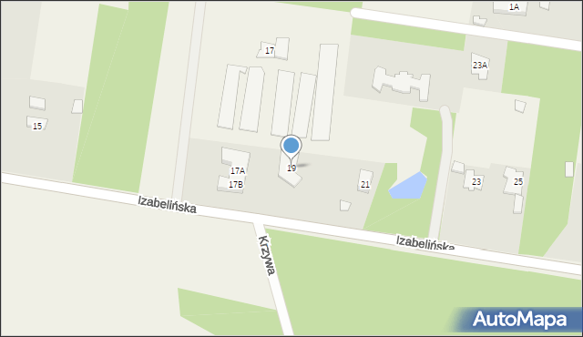 Aleksandrów, Izabelińska, 19, mapa Aleksandrów