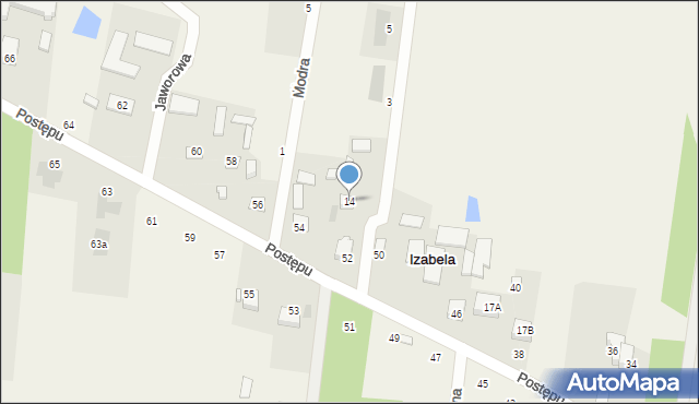 Izabela, Izabela, 14, mapa Izabela