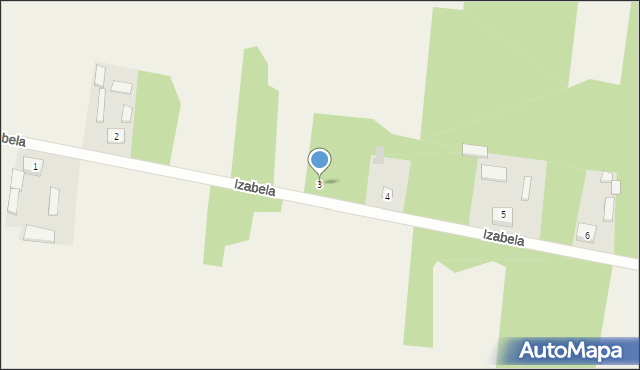 Izabela, Izabela, 3, mapa Izabela