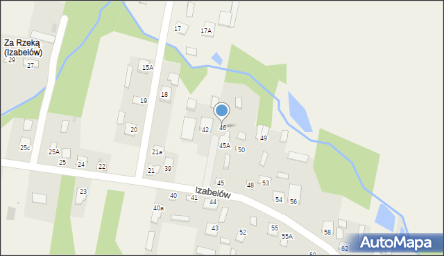 Izabelów, Izabelów, 46, mapa Izabelów