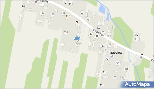 Izabelów, Izabelów, 61, mapa Izabelów