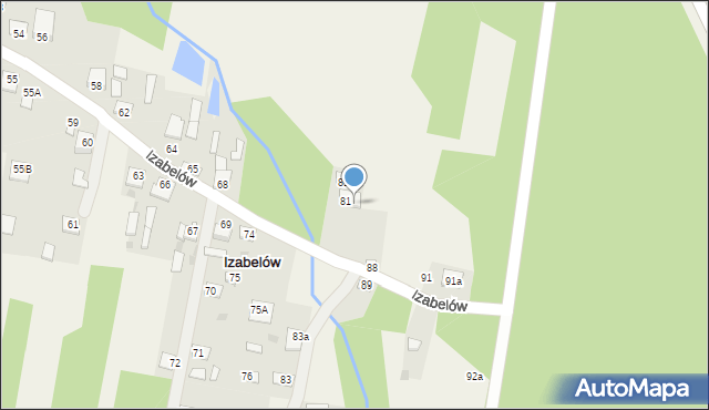 Izabelów, Izabelów, 82, mapa Izabelów