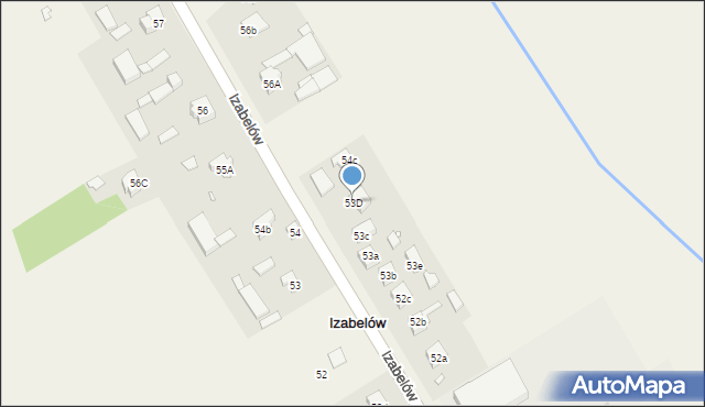 Izabelów, Izabelów, 53D, mapa Izabelów