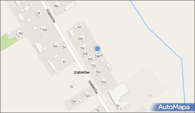 Izabelów, Izabelów, 53e, mapa Izabelów