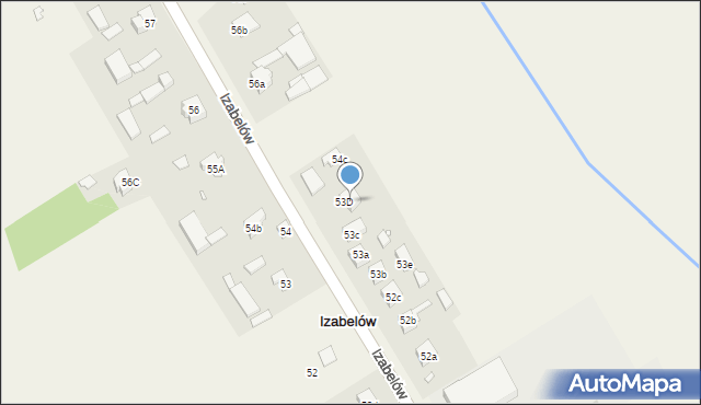 Izabelów, Izabelów, 54a, mapa Izabelów