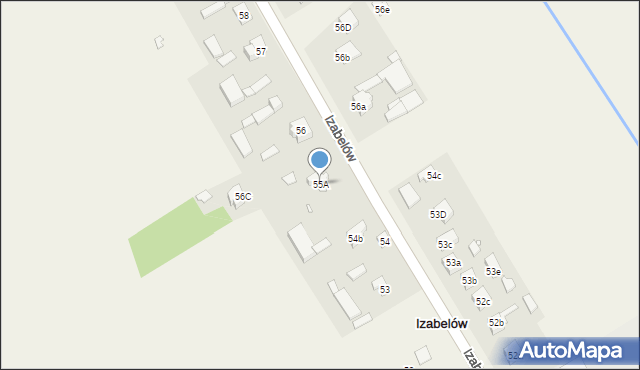 Izabelów, Izabelów, 55A, mapa Izabelów