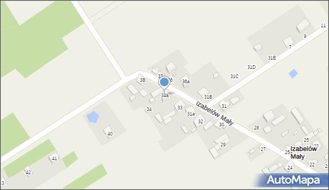 Izabelów Mały, Izabelów Mały, 34a, mapa Izabelów Mały
