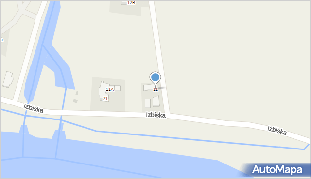 Izbiska, Izbiska, 11, mapa Izbiska