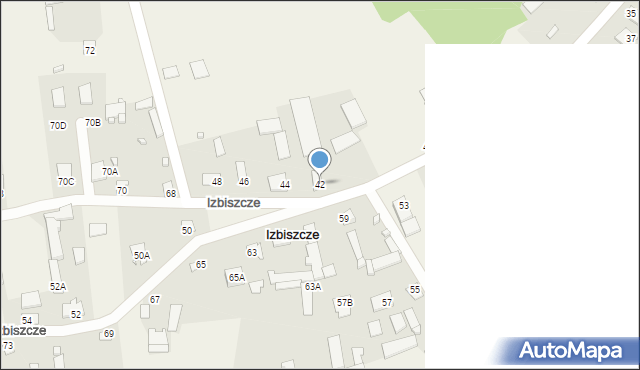 Izbiszcze, Izbiszcze, 42, mapa Izbiszcze