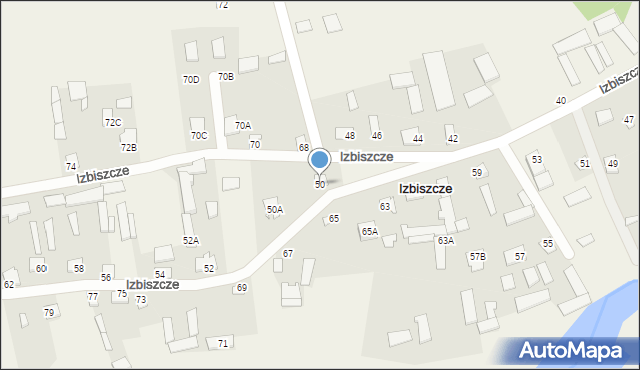 Izbiszcze, Izbiszcze, 50, mapa Izbiszcze