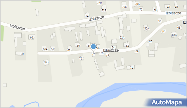 Izbiszcze, Izbiszcze, 77, mapa Izbiszcze