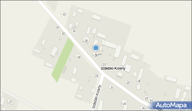 Izdebki-Kosny, Izdebki-Kosny, 26, mapa Izdebki-Kosny