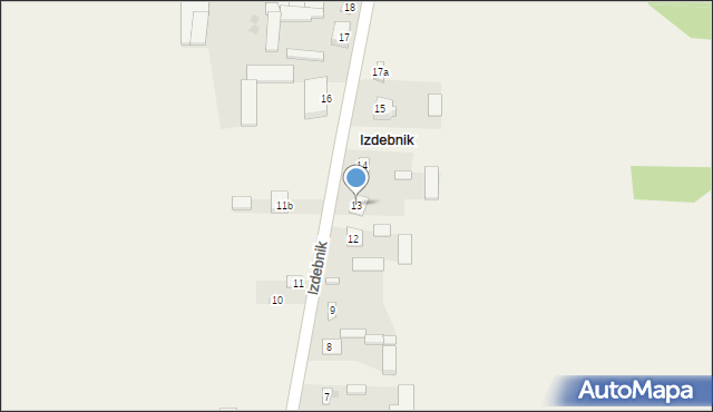 Izdebnik, Izdebnik, 13, mapa Izdebnik