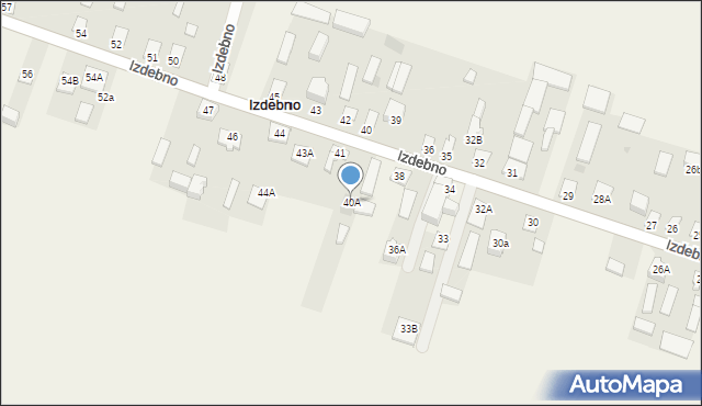 Izdebno, Izdebno, 40A, mapa Izdebno