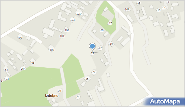 Izdebno, Izdebno, 23, mapa Izdebno