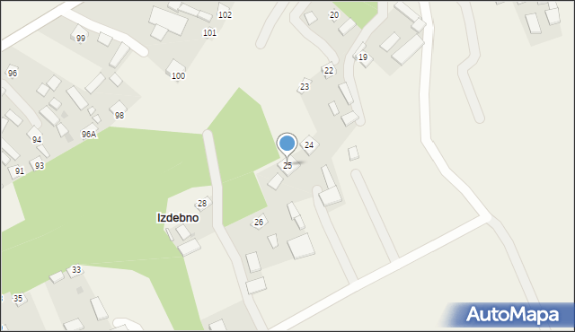 Izdebno, Izdebno, 25, mapa Izdebno