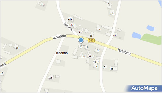 Izdebno, Izdebno, 10, mapa Izdebno