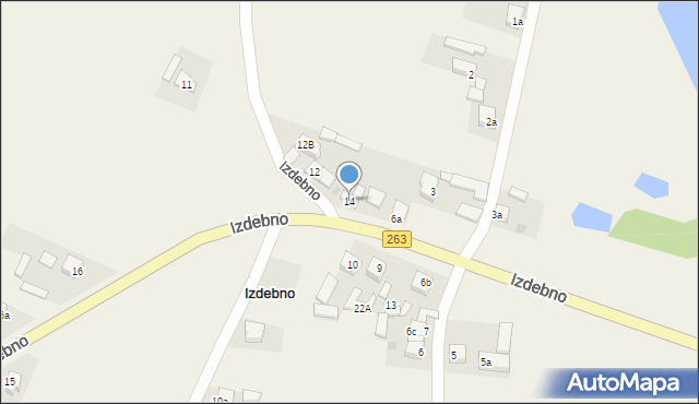 Izdebno, Izdebno, 14, mapa Izdebno