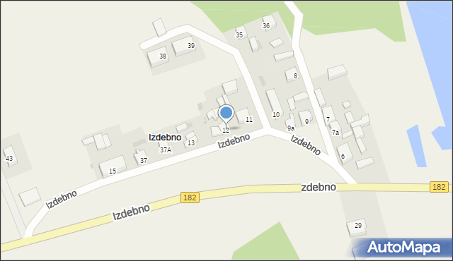 Izdebno, Izdebno, 12, mapa Izdebno