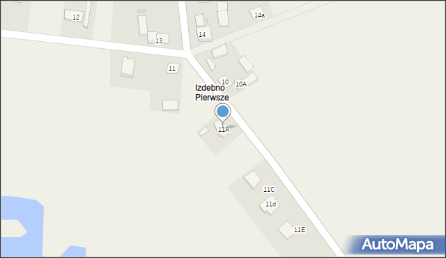 Izdebno, Izdebno, 11A, mapa Izdebno