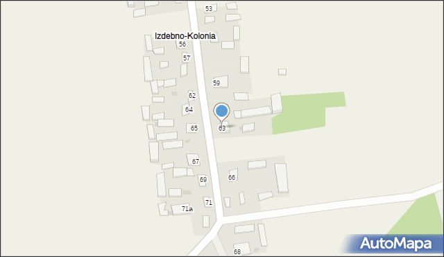 Izdebno-Kolonia, Izdebno-Kolonia, 63, mapa Izdebno-Kolonia