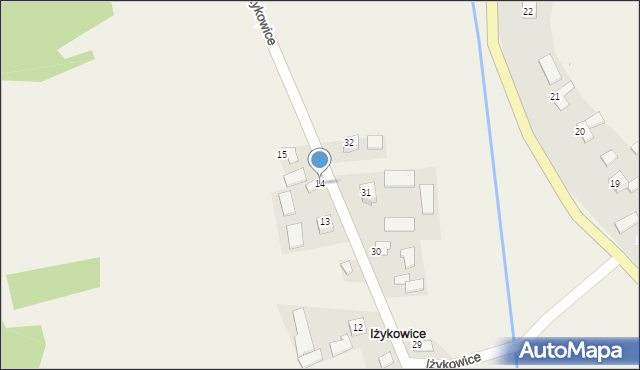 Iżykowice, Iżykowice, 14, mapa Iżykowice