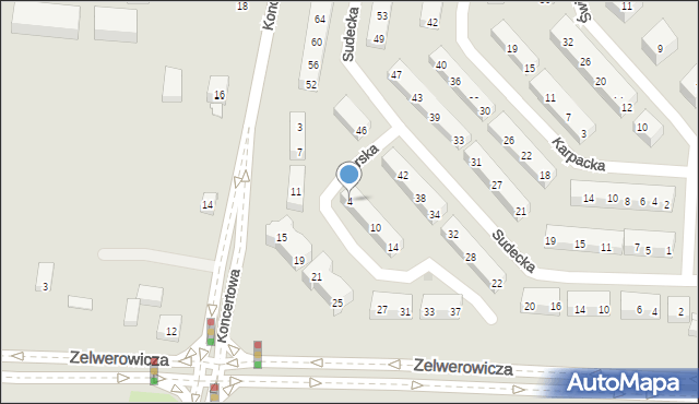 Lublin, Izerska, 4, mapa Lublina